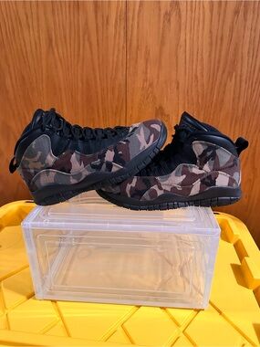 Jordan Air Jordan 10 Camouflage 310806-201 Black/Brown Men's High Top Sneakers